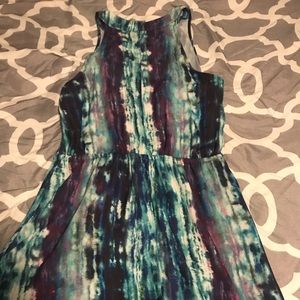 Blue tie dye sundress